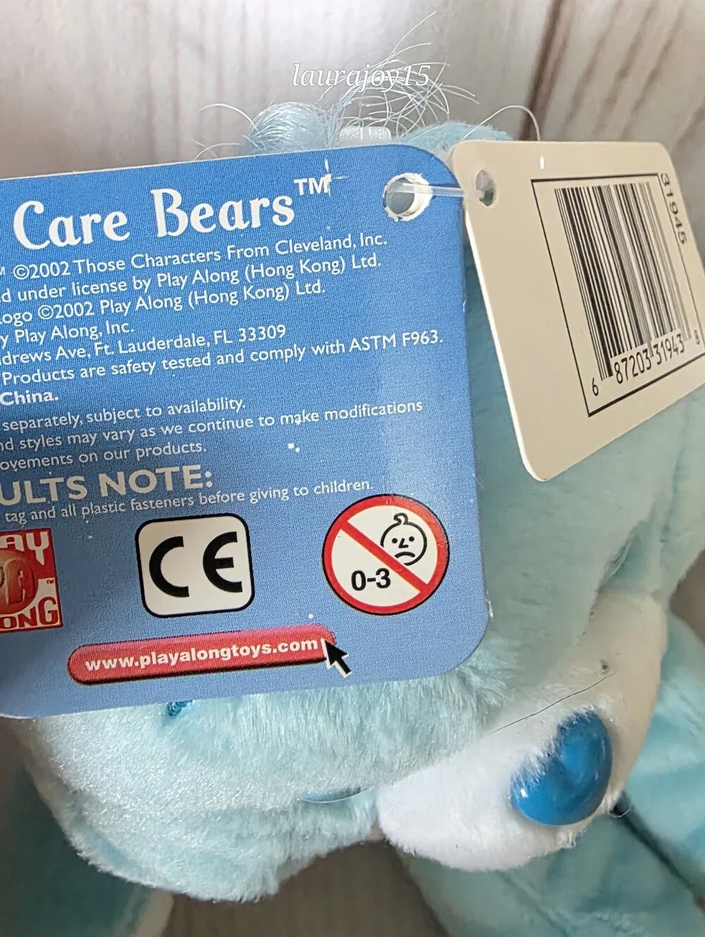 Care Bears Bedtime Bear Plush Toy With Tags 20th Anniversary Blue 9 Inch 2003